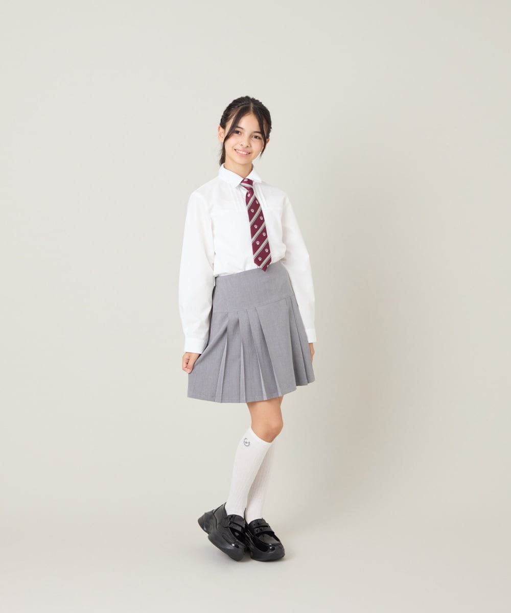 KQHBG03059 a.v.v KIDS(アー・ヴェ・ヴェ) [150-160]卒服フロントプリーツ台形スカート ライトグレー