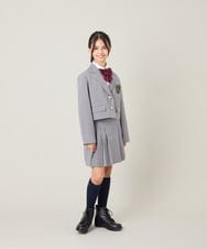 KQHBG03059 a.v.v KIDS(アー・ヴェ・ヴェ) [150-160]卒服フロントプリーツ台形スカート ライトグレー