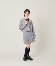 KQHBG03059 a.v.v KIDS(アー・ヴェ・ヴェ) [150-160]卒服フロントプリーツ台形スカート ライトグレー