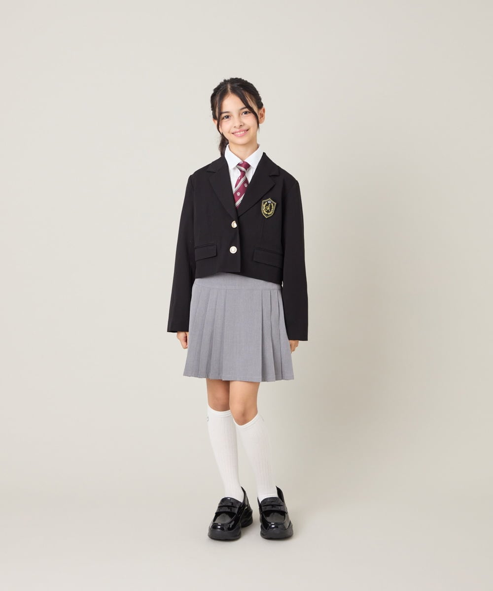 KQHBG03059 a.v.v KIDS(アー・ヴェ・ヴェ) [150-160]卒服フロントプリーツ台形スカート ライトグレー