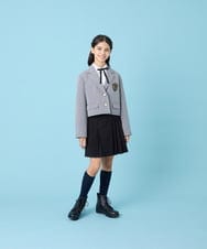 KQHBG03059 a.v.v KIDS(アー・ヴェ・ヴェ) [150-160]卒服フロントプリーツ台形スカート ブラック