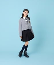 KQHBG03059 a.v.v KIDS(アー・ヴェ・ヴェ) [150-160]卒服フロントプリーツ台形スカート ブラック
