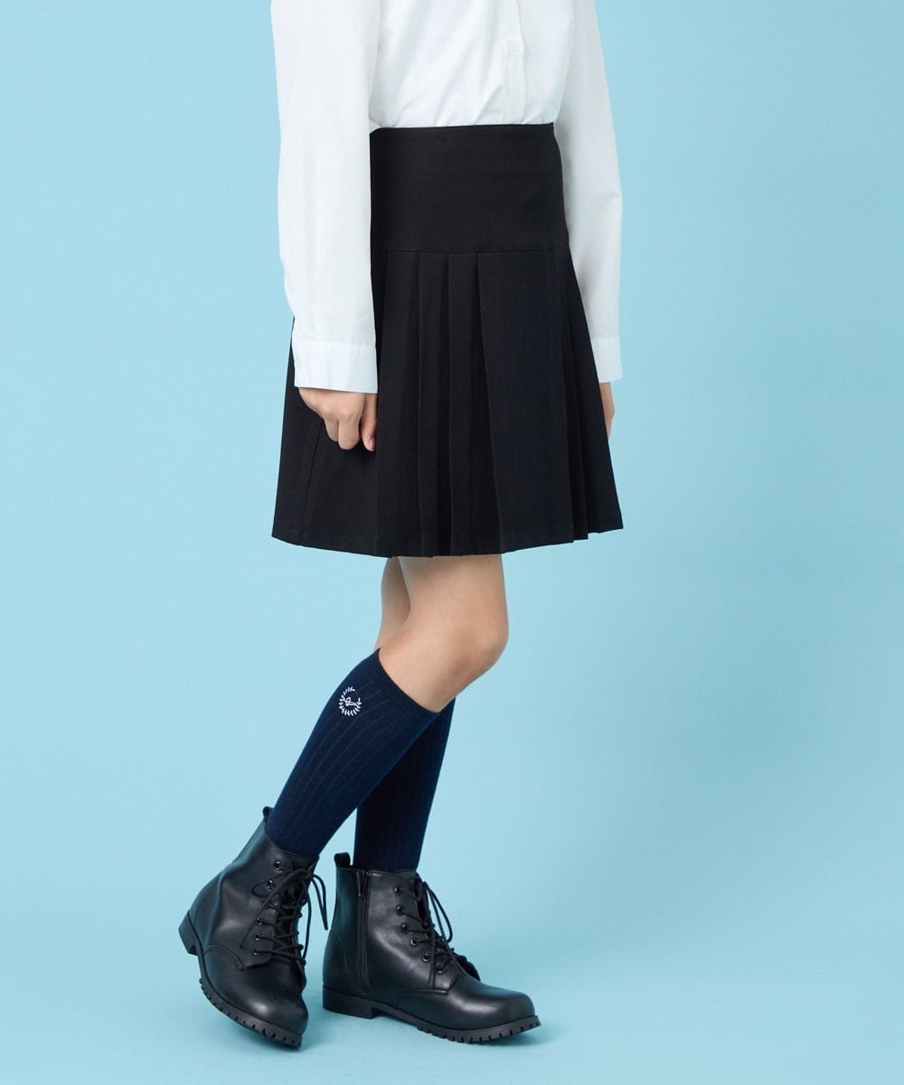 KQHBG03059 a.v.v KIDS(アー・ヴェ・ヴェ) [150-160]卒服フロントプリーツ台形スカート ブラック