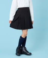 KQHBG03059 a.v.v KIDS(アー・ヴェ・ヴェ) [150-160]卒服フロントプリーツ台形スカート ブラック