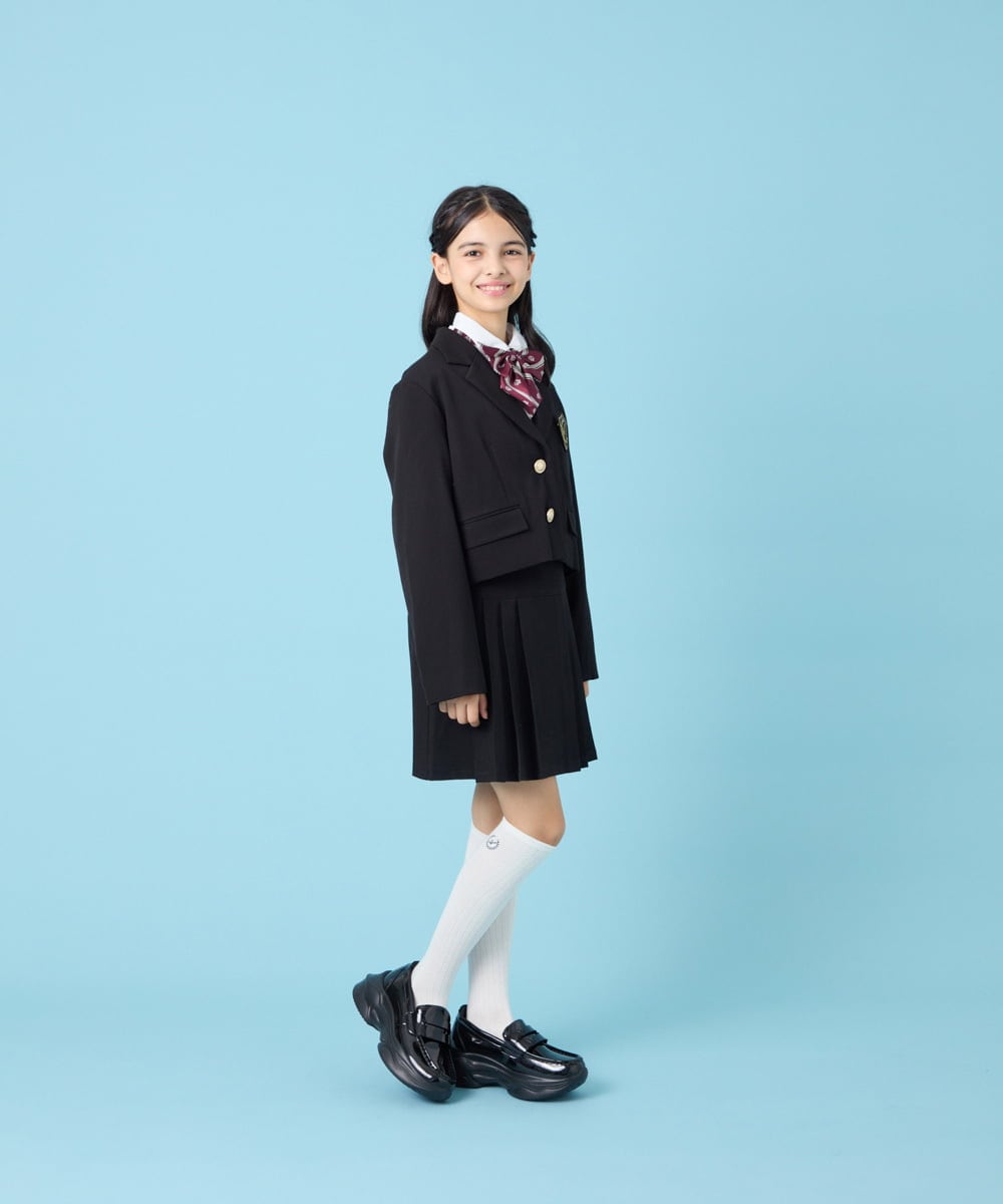 KQHBG03059 a.v.v KIDS(アー・ヴェ・ヴェ) [150-160]卒服フロントプリーツ台形スカート ブラック