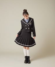 KQJBD04099 a.v.v KIDS(アー・ヴェ・ヴェ) [150-160]【2026 卒服】【エンブレム付き】配色セーラーカラージャケット ベージュ