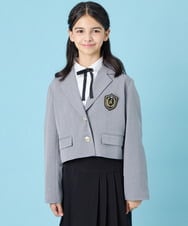 KQJBG03099 a.v.v KIDS(アー・ヴェ・ヴェ) [150-160]卒服ショートテーラードジャケット ライトグレー