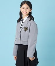 KQJBG03099 a.v.v KIDS(アー・ヴェ・ヴェ) [150-160]卒服ショートテーラードジャケット ライトグレー