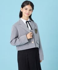 KQJBG03099 a.v.v KIDS(アー・ヴェ・ヴェ) [150-160]卒服ショートテーラードジャケット ライトグレー