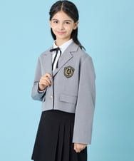 KQJBG03099 a.v.v KIDS(アー・ヴェ・ヴェ) [150-160]卒服ショートテーラードジャケット ライトグレー