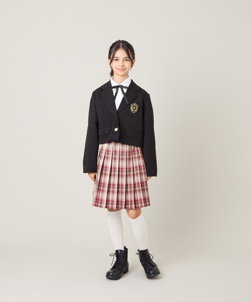 KQJBG03099 a.v.v KIDS(アー・ヴェ・ヴェ) [150-160]卒服ショートテーラードジャケット ブラック