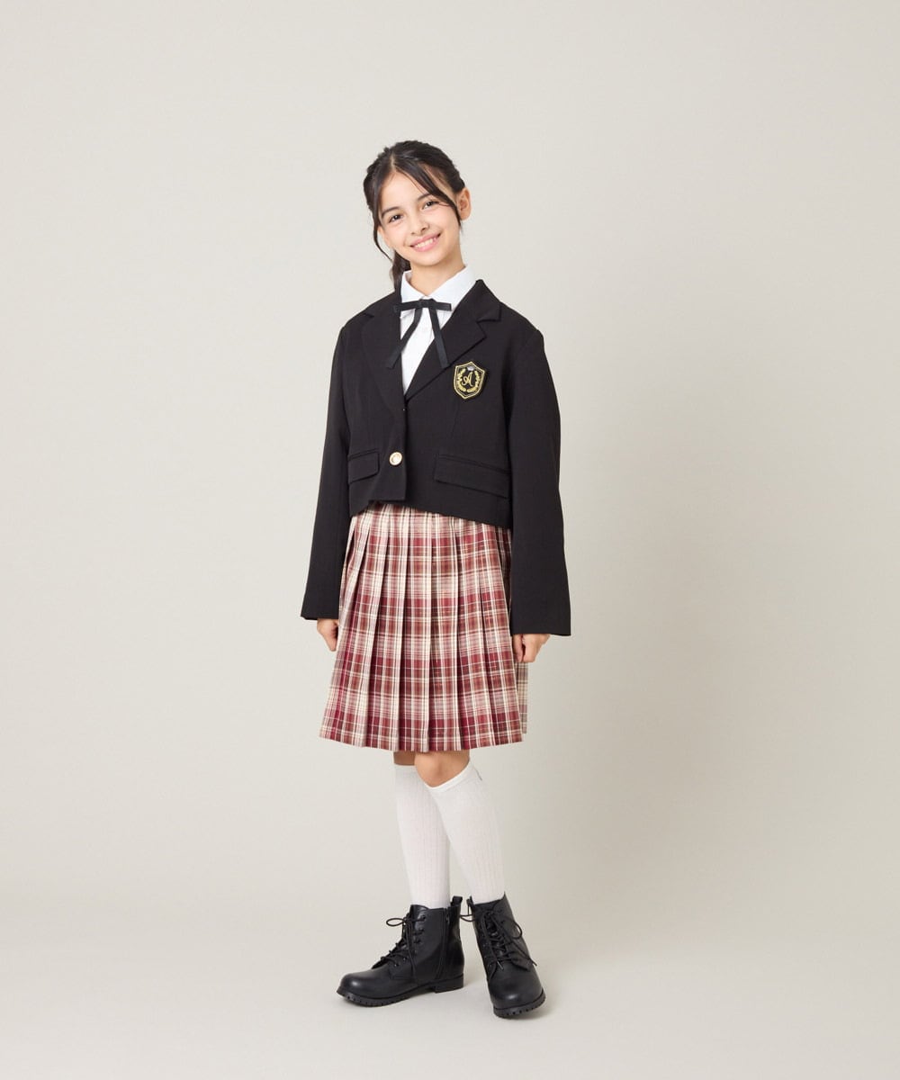 KQJBG03099 a.v.v KIDS(アー・ヴェ・ヴェ) [150-160]卒服ショートテーラードジャケット ブラック