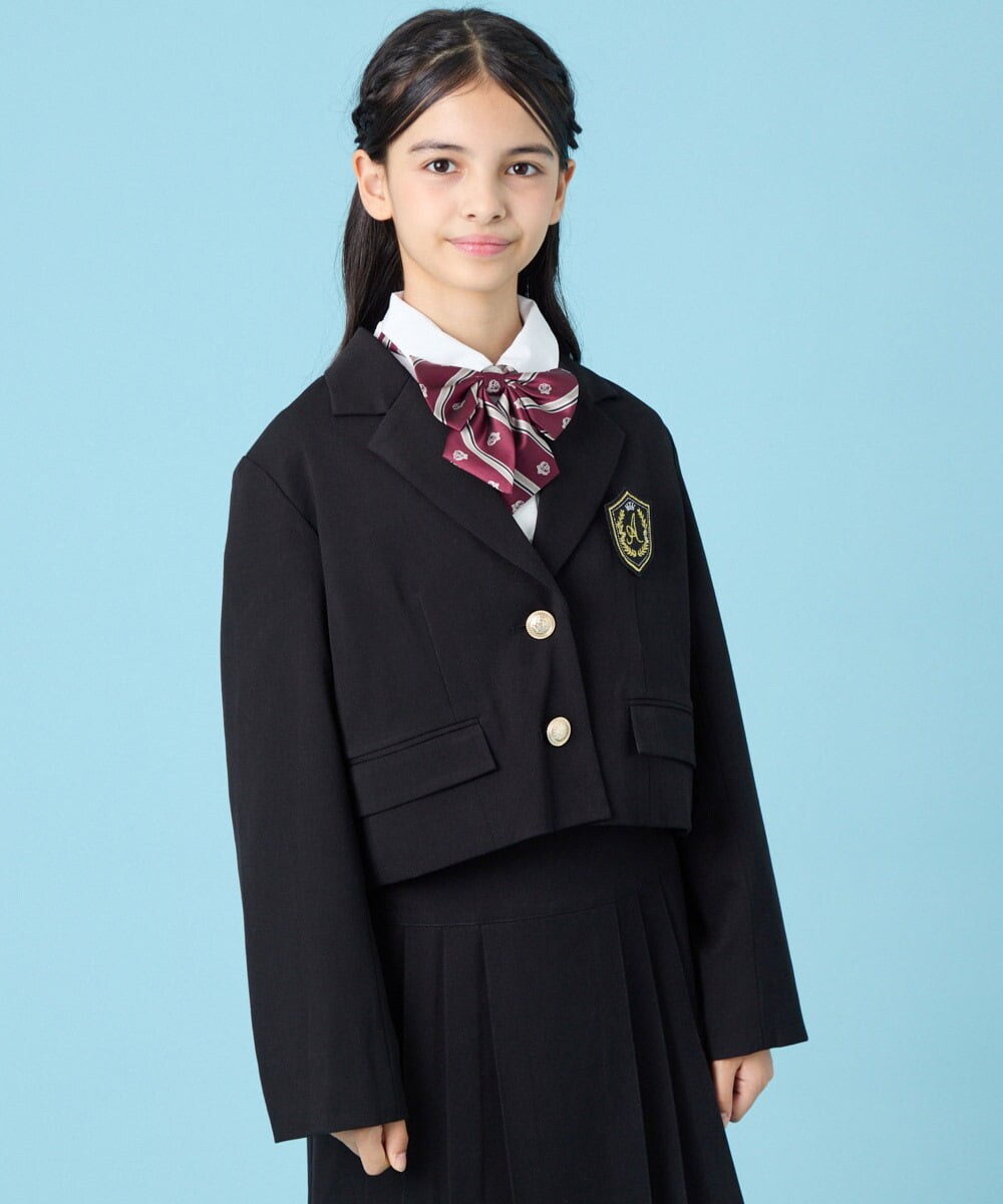 KQJBG03099 a.v.v KIDS(アー・ヴェ・ヴェ) [150-160]卒服ショートテーラードジャケット ブラック