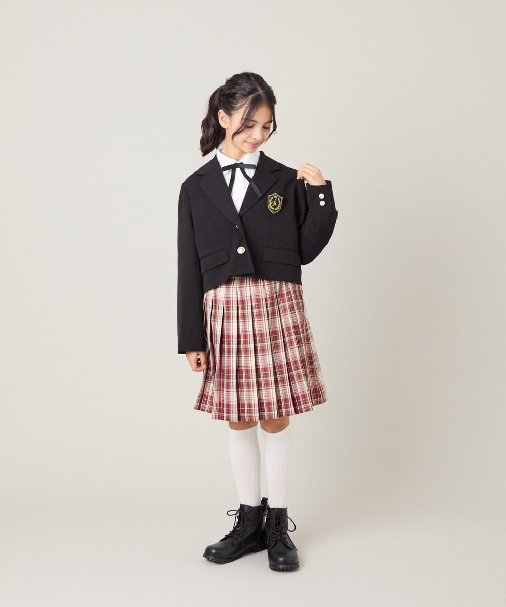 KQJBG03099 a.v.v KIDS(アー・ヴェ・ヴェ) [150-160]卒服ショートテーラードジャケット ブラック