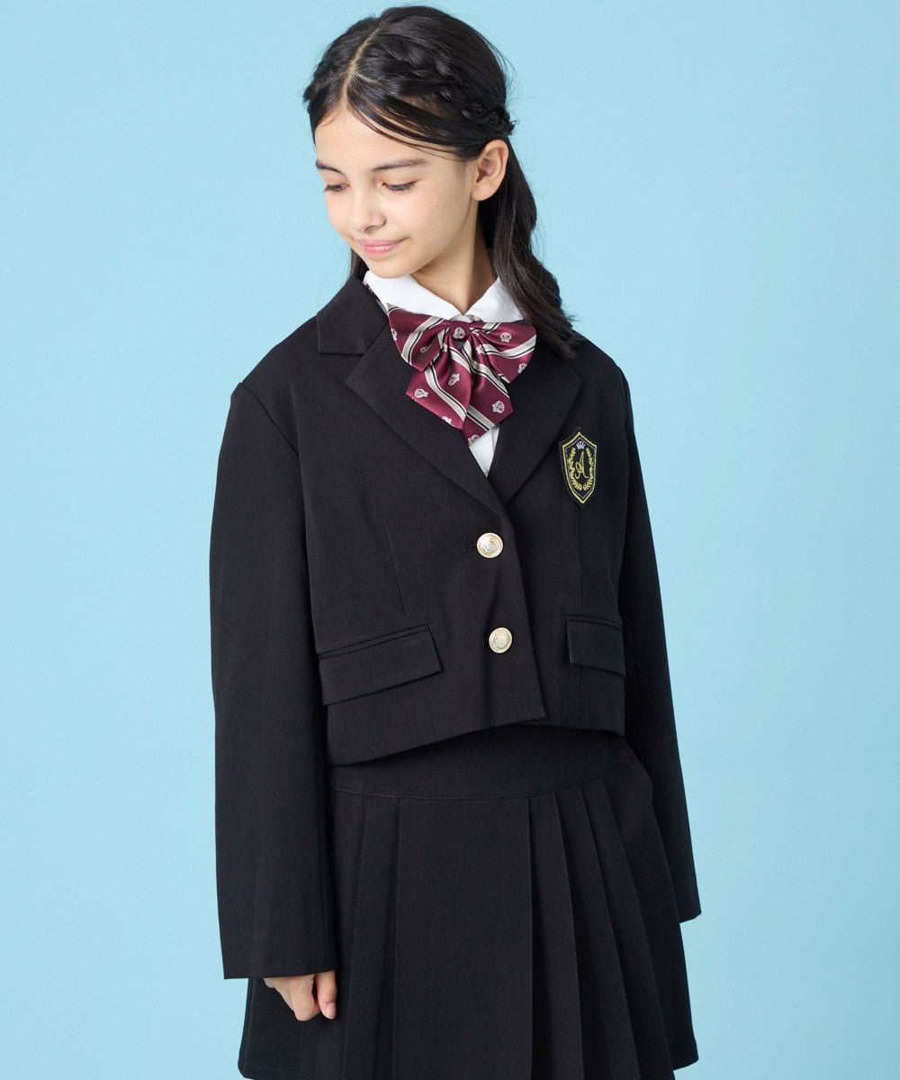 KQJBG03099 a.v.v KIDS(アー・ヴェ・ヴェ) [150-160]卒服ショートテーラードジャケット ブラック