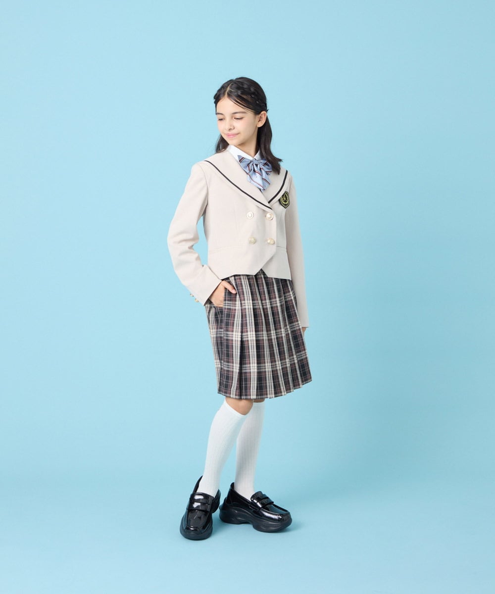 KQJBG04099 a.v.v KIDS(アー・ヴェ・ヴェ) [150-160]卒服セーラー襟ジャケット ベージュ