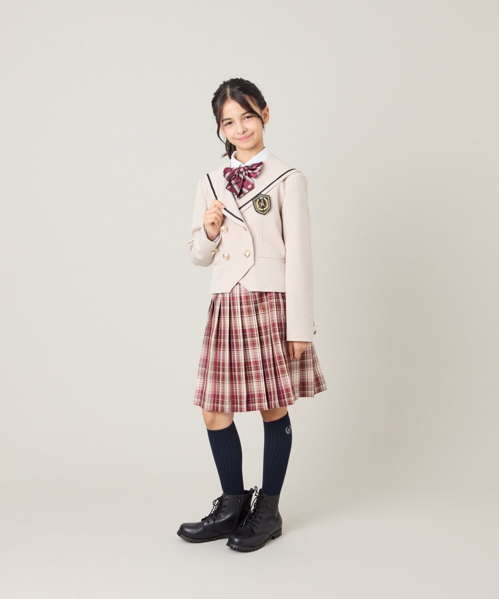 KQJBG04099 a.v.v KIDS(アー・ヴェ・ヴェ) [150-160]卒服セーラー襟ジャケット ベージュ