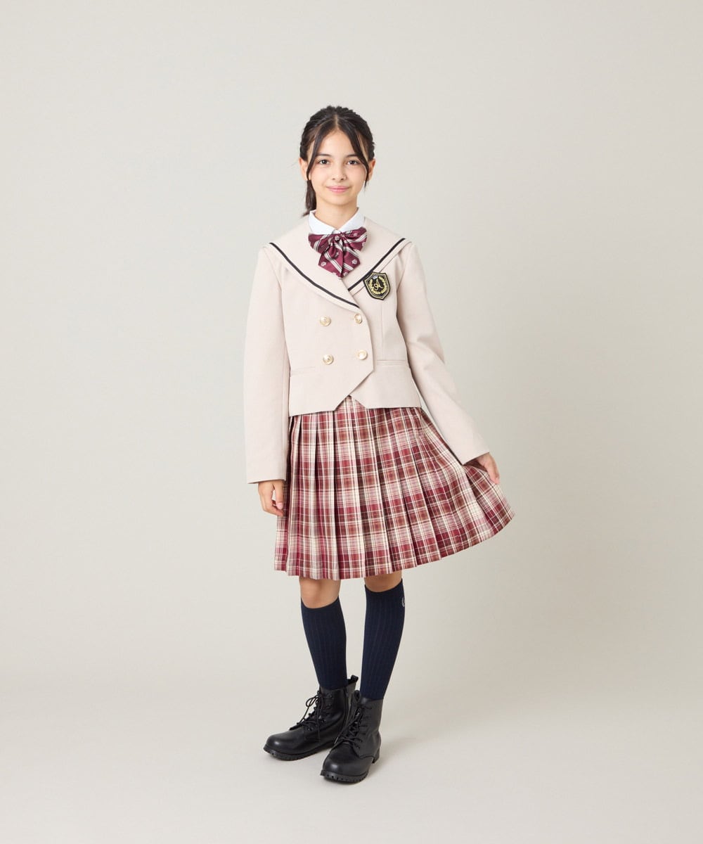 KQJBG04099 a.v.v KIDS(アー・ヴェ・ヴェ) [150-160]卒服セーラー襟ジャケット ベージュ