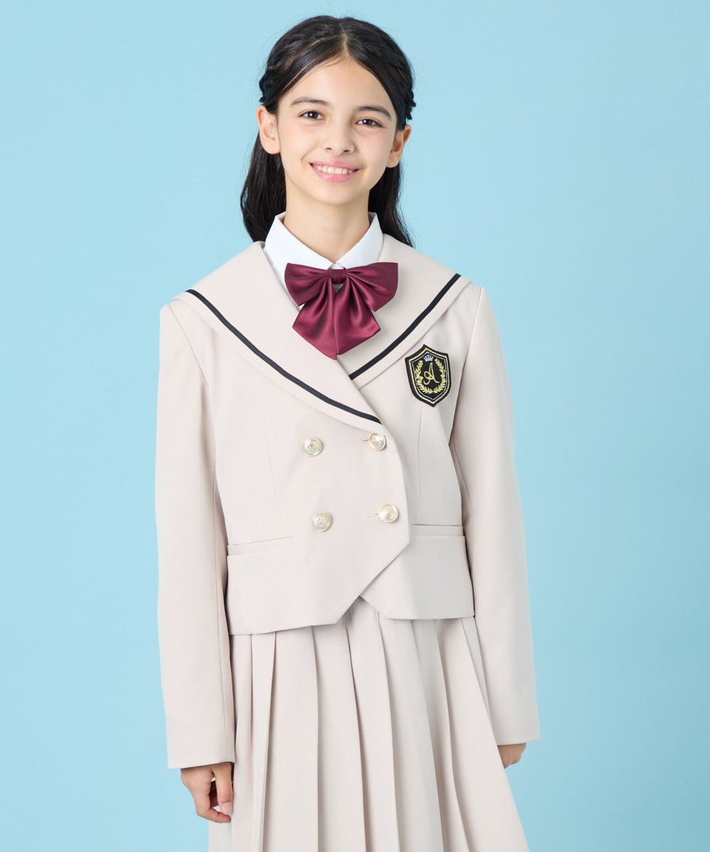 KQJBG04099 a.v.v KIDS(アー・ヴェ・ヴェ) [150-160]卒服セーラー襟ジャケット ベージュ