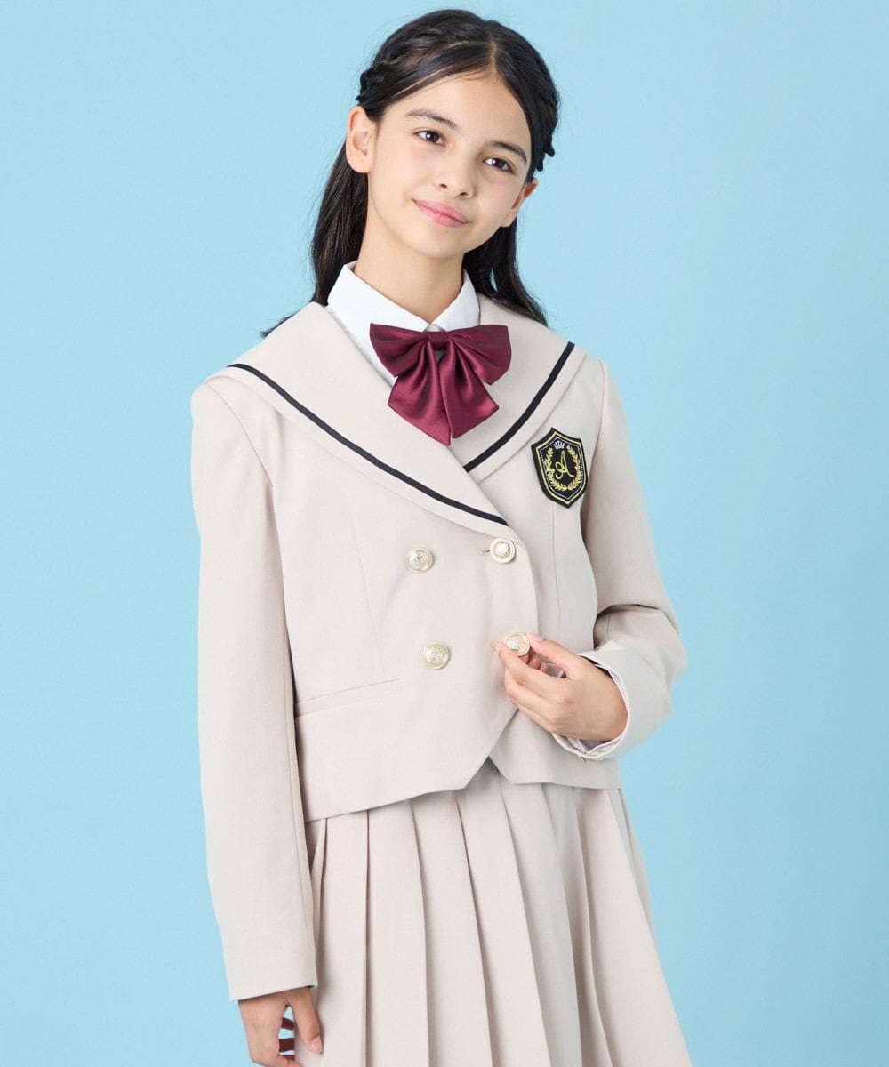 KQJBG04099 a.v.v KIDS(アー・ヴェ・ヴェ) [150-160]卒服セーラー襟ジャケット ベージュ