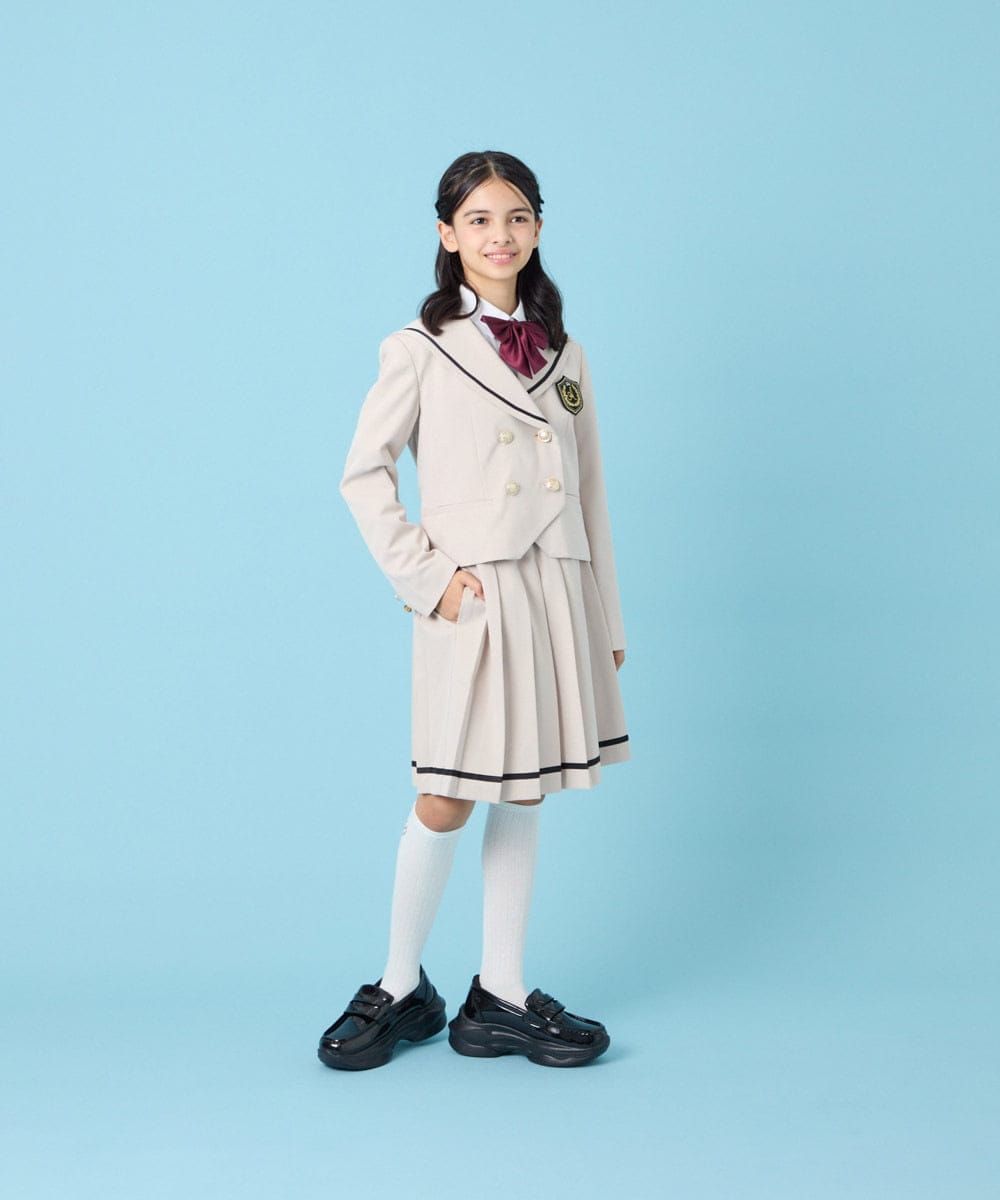 KQJBG04099 a.v.v KIDS(アー・ヴェ・ヴェ) [150-160]卒服セーラー襟ジャケット ベージュ