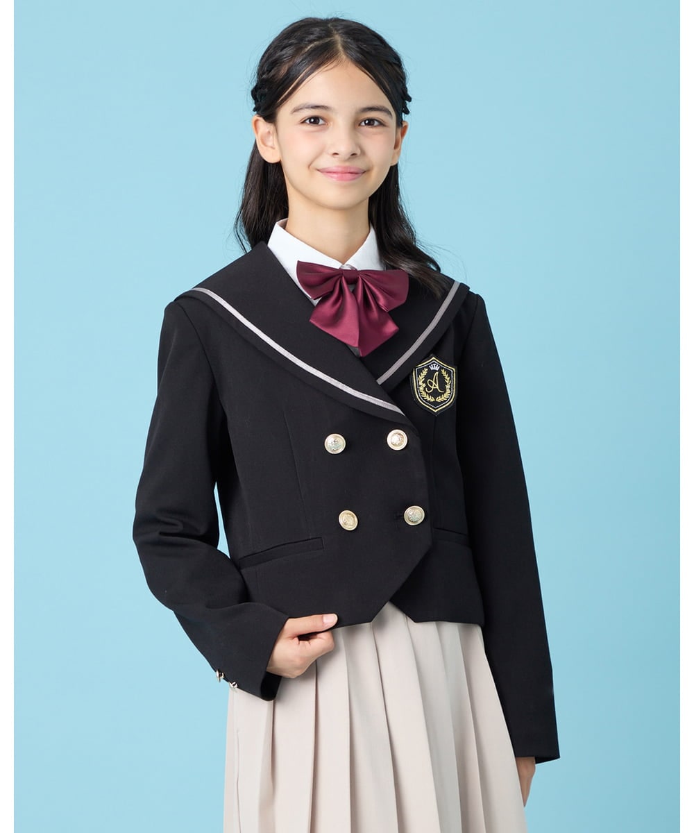 KQJBG04099 a.v.v KIDS(アー・ヴェ・ヴェ) [150-160]卒服セーラー襟ジャケット ブラック