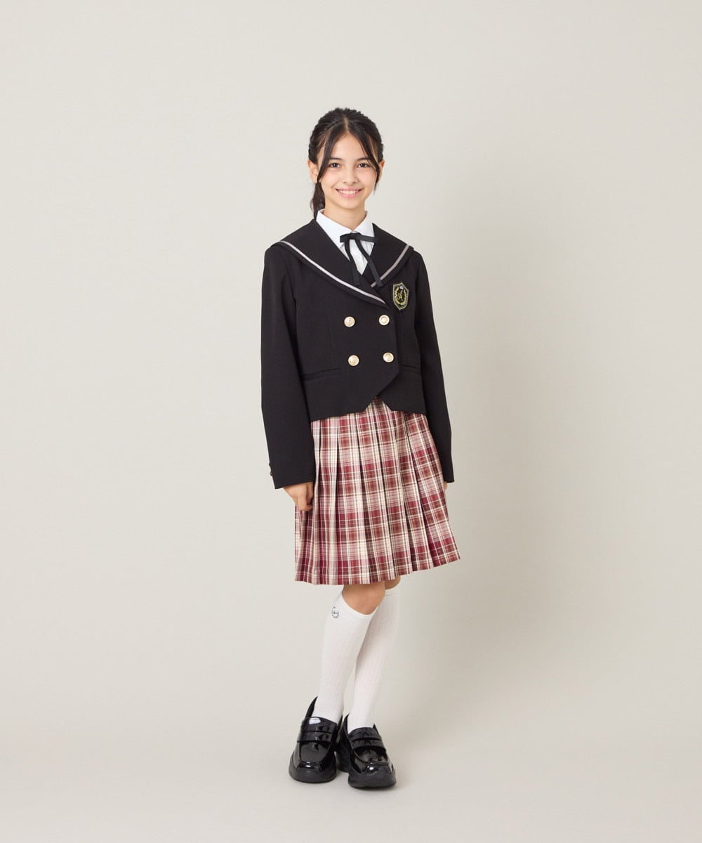 KQJBG04099 a.v.v KIDS(アー・ヴェ・ヴェ) [150-160]卒服セーラー襟ジャケット ブラック