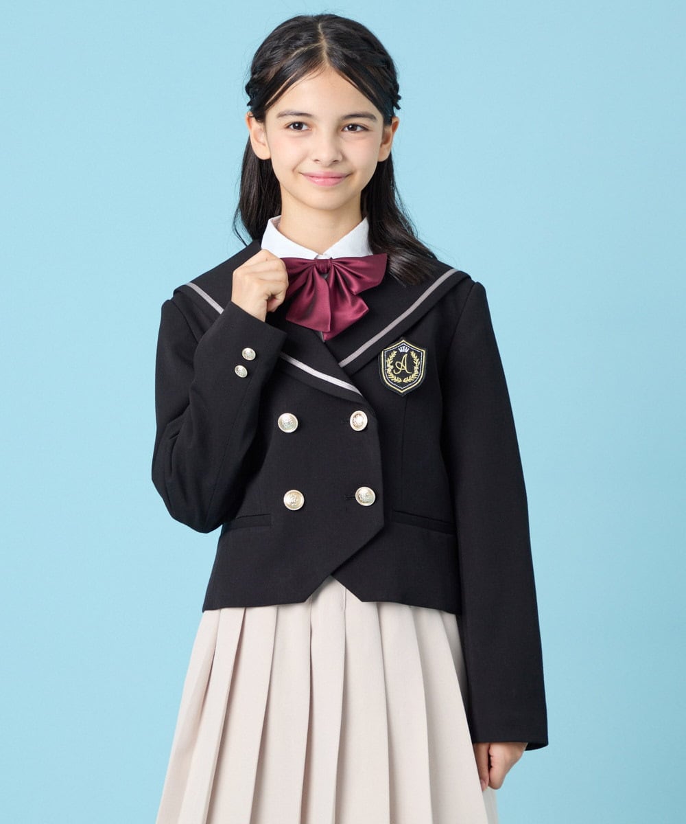 KQJBG04099 a.v.v KIDS(アー・ヴェ・ヴェ) [150-160]卒服セーラー襟ジャケット ブラック