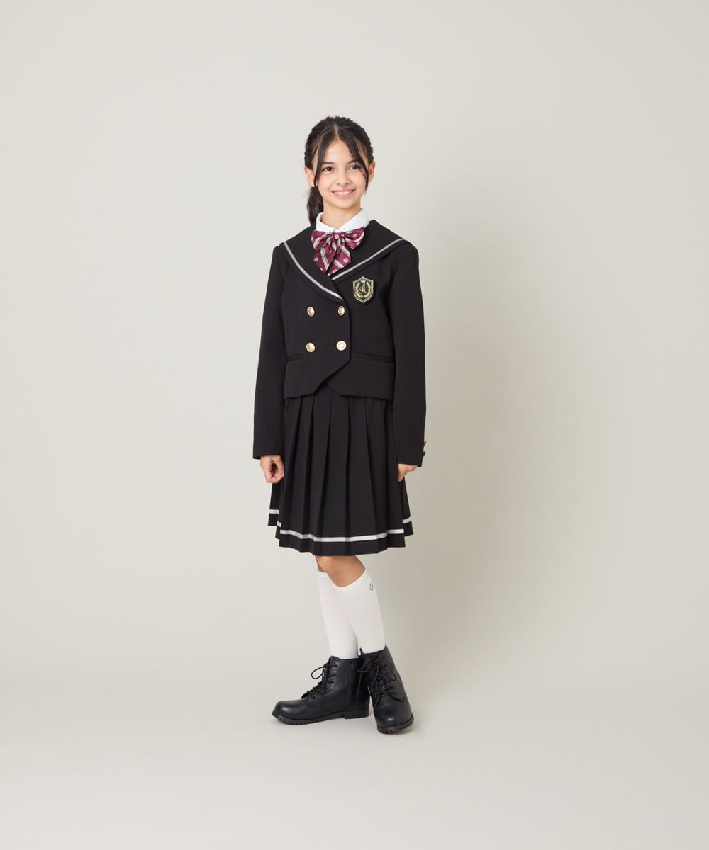 KQJBG04099 a.v.v KIDS(アー・ヴェ・ヴェ) [150-160]卒服セーラー襟ジャケット ブラック