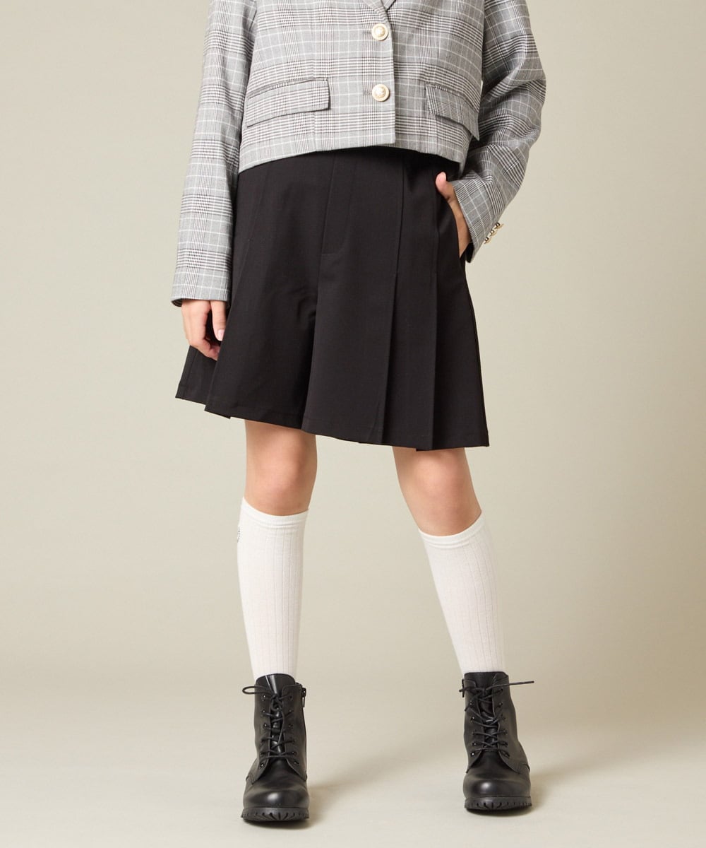 KQLBD01059 a.v.v KIDS(アー・ヴェ・ヴェ) [150-160]【2026 卒服】タックキュロットパンツ グレー