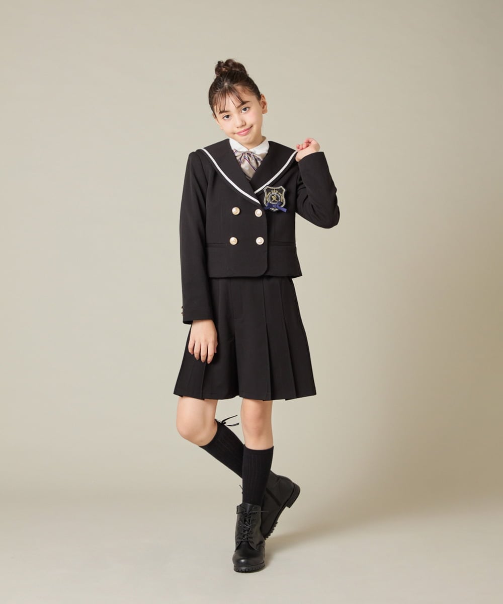 KQLBD01059 a.v.v KIDS(アー・ヴェ・ヴェ) [150-160]【2026 卒服】タックキュロットパンツ グレー