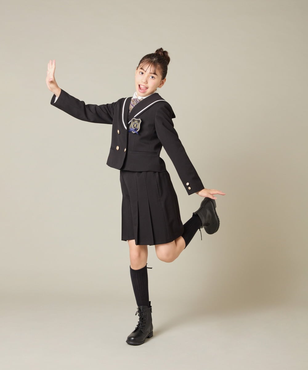 KQLBD01059 a.v.v KIDS(アー・ヴェ・ヴェ) [150-160]【2026 卒服】タックキュロットパンツ グレー