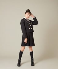 KQLBD01059 a.v.v KIDS(アー・ヴェ・ヴェ) [150-160]【2026 卒服】タックキュロットパンツ グレー