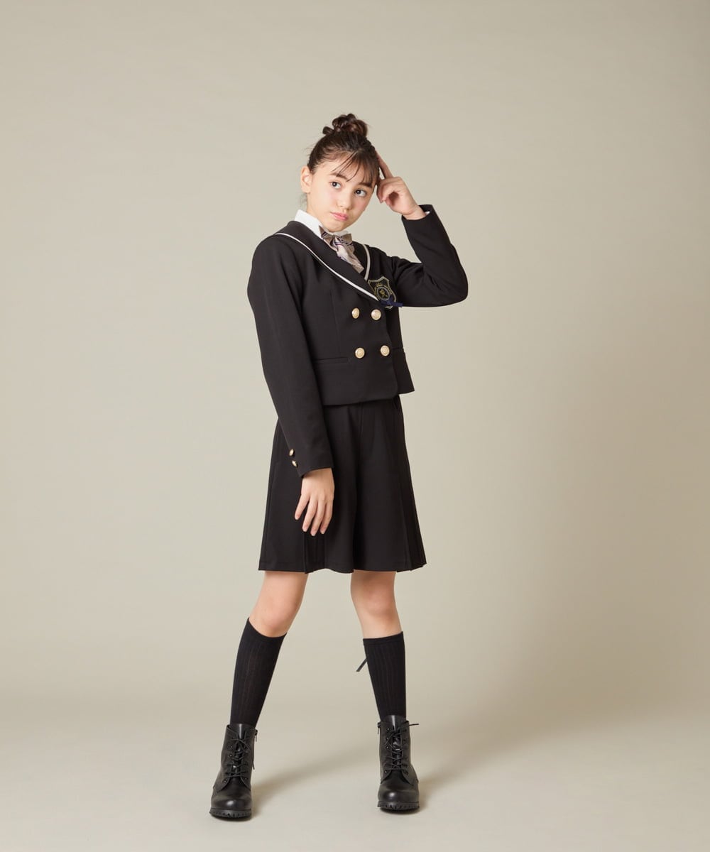 KQLBD01059 a.v.v KIDS(アー・ヴェ・ヴェ) [150-160]【2026 卒服】タックキュロットパンツ グレー