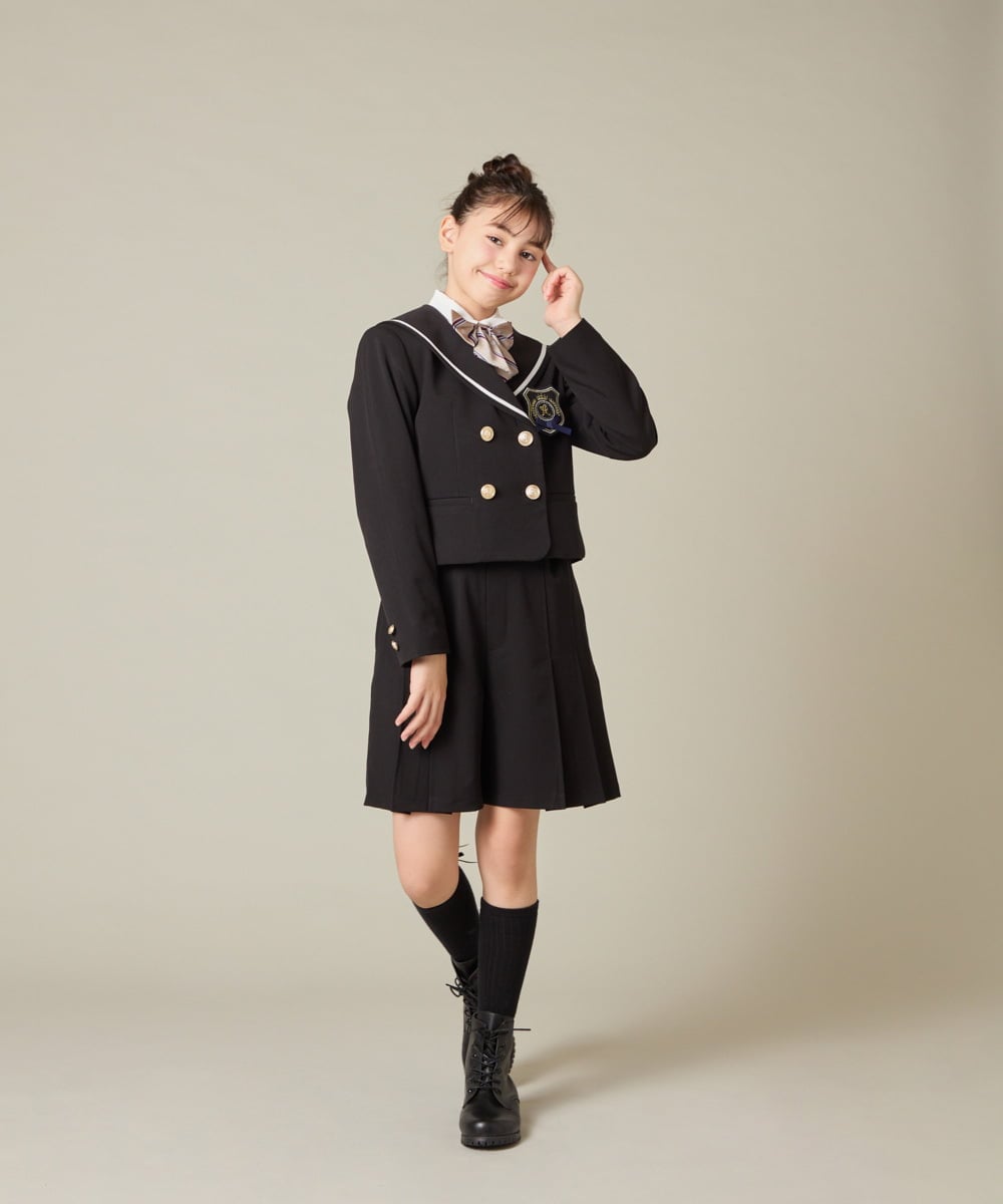 KQLBD01059 a.v.v KIDS(アー・ヴェ・ヴェ) [150-160]【2026 卒服】タックキュロットパンツ グレー