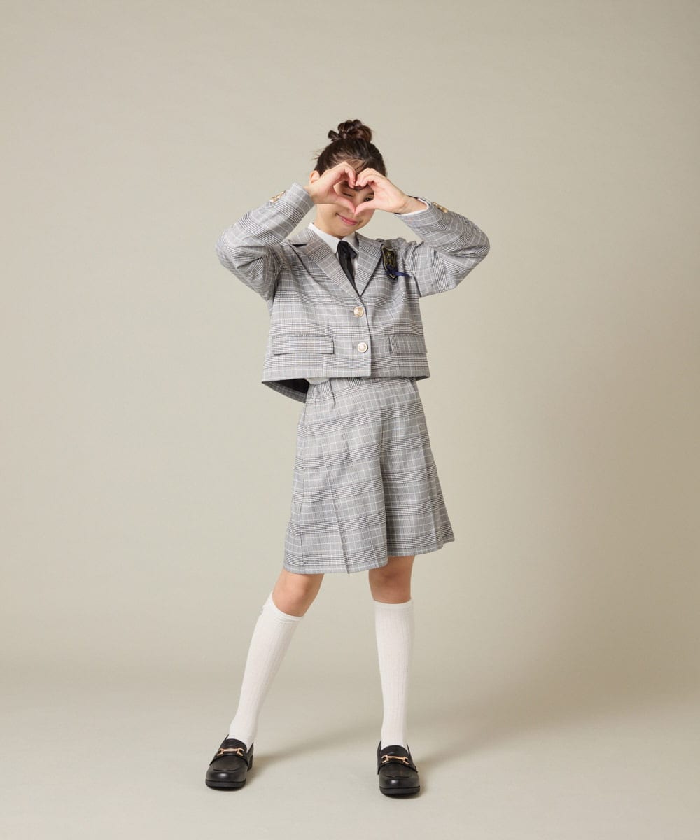 KQLBD01059 a.v.v KIDS(アー・ヴェ・ヴェ) [150-160]【2026 卒服】タックキュロットパンツ グレー