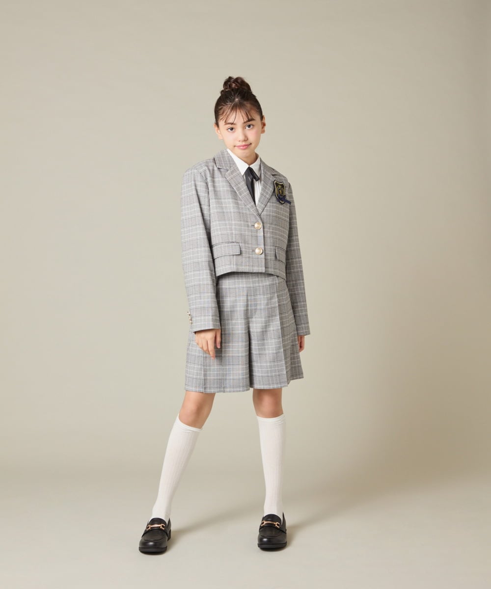 KQLBD01059 a.v.v KIDS(アー・ヴェ・ヴェ) [150-160]【2026 卒服】タックキュロットパンツ グレー