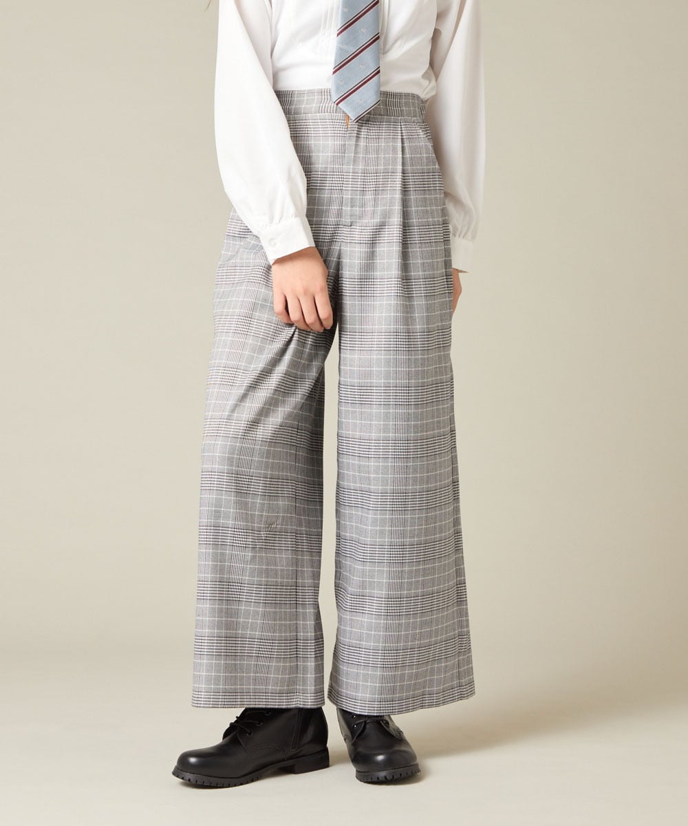 KQLBD02064 a.v.v KIDS(アー・ヴェ・ヴェ) [150-160]【2026 卒服】タックワイドパンツ ブラック