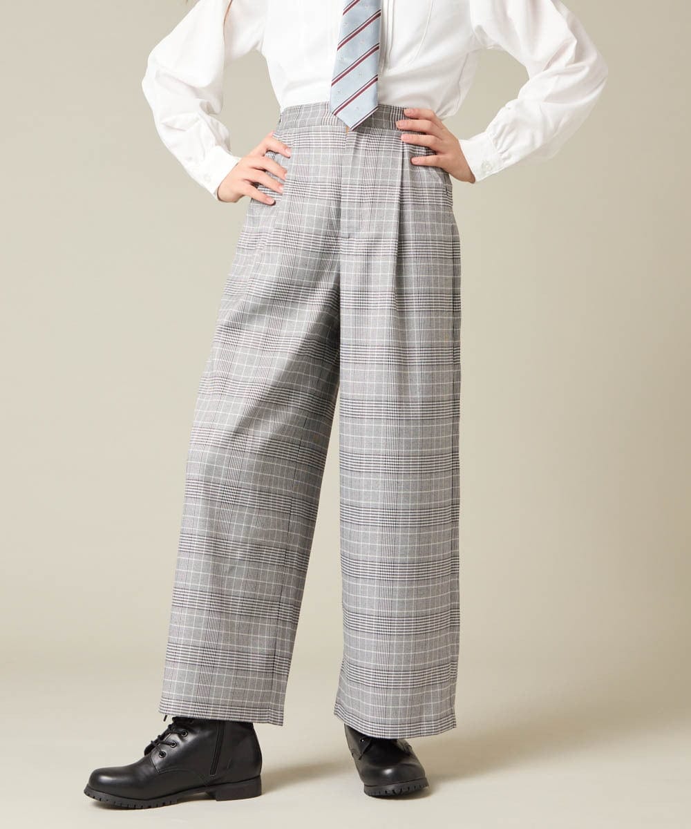 KQLBD02064 a.v.v KIDS(アー・ヴェ・ヴェ) [150-160]【2026 卒服】タックワイドパンツ ブラック