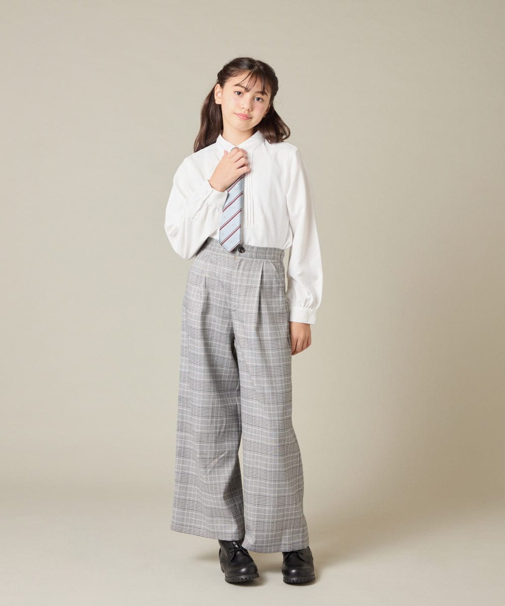 KQLBD02064 a.v.v KIDS(アー・ヴェ・ヴェ) [150-160]【2026 卒服】タックワイドパンツ ブラック