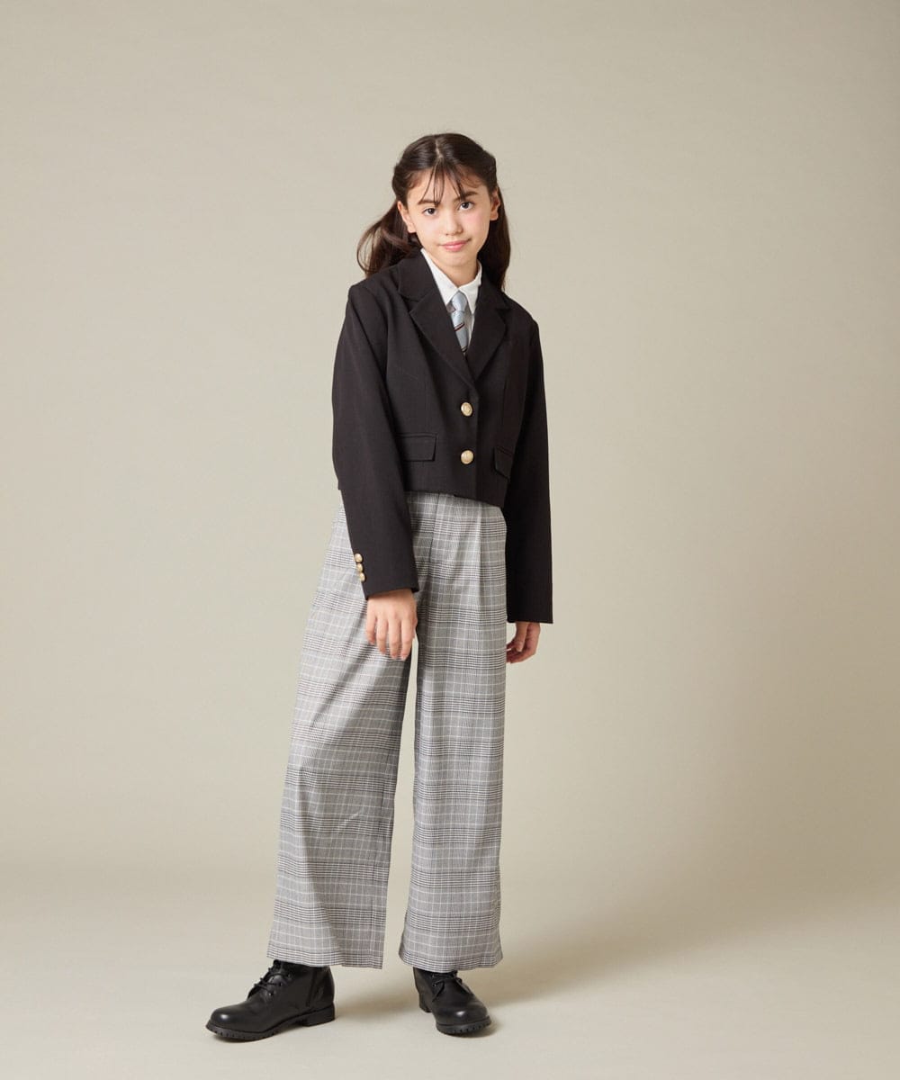 KQLBD02064 a.v.v KIDS(アー・ヴェ・ヴェ) [150-160]【2026 卒服】タックワイドパンツ ブラック