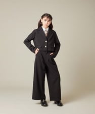 KQLBD02064 a.v.v KIDS(アー・ヴェ・ヴェ) [150-160]【2026 卒服】タックワイドパンツ ブラック