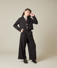 KQLBD02064 a.v.v KIDS(アー・ヴェ・ヴェ) [150-160]【2026 卒服】タックワイドパンツ ブラック
