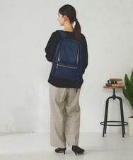 KS5AD11059 a.v.v(アー・ヴェ・ヴェ) 【多機能/A4収納可能】ナイロンリュック ネイビー