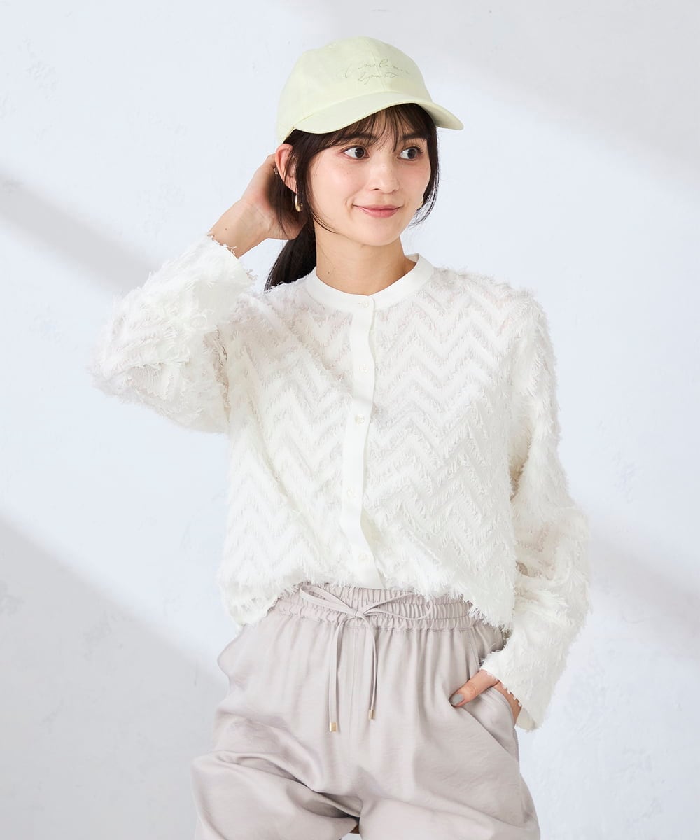 KS7GD02029 a.v.v(アー・ヴェ・ヴェ) リネンキャップ アイボリー