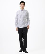 MKBDA56130 MK MICHEL KLEIN HOMME(MKミッシェルクランオム) 【残りわずか/洗える/日本製生地使用】シャドーバイヤスストライプシャツ ネイビー