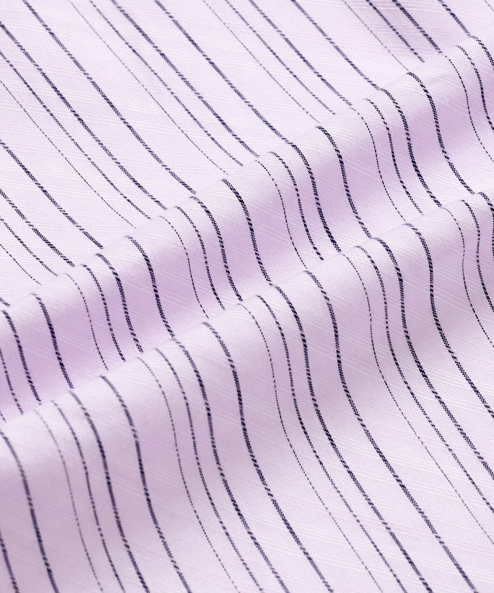MKBDA56130 MK MICHEL KLEIN HOMME(MKミッシェルクランオム) 【残りわずか/洗える/日本製生地使用】シャドーバイヤスストライプシャツ ネイビー