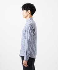 MKBDA56130 MK MICHEL KLEIN HOMME(MKミッシェルクランオム) 【残りわずか/洗える/日本製生地使用】シャドーバイヤスストライプシャツ ネイビー