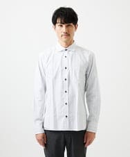 MKBDA56130 MK MICHEL KLEIN HOMME(MKミッシェルクランオム) 【残りわずか/洗える/日本製生地使用】シャドーバイヤスストライプシャツ ホワイト