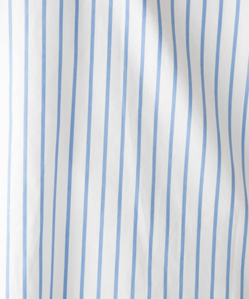 MKBGC83090 MK MICHEL KLEIN HOMME(MKミッシェルクランオム) 【リラックスシルエット/フリーサイズ】ストライプ長袖 ライトブルー